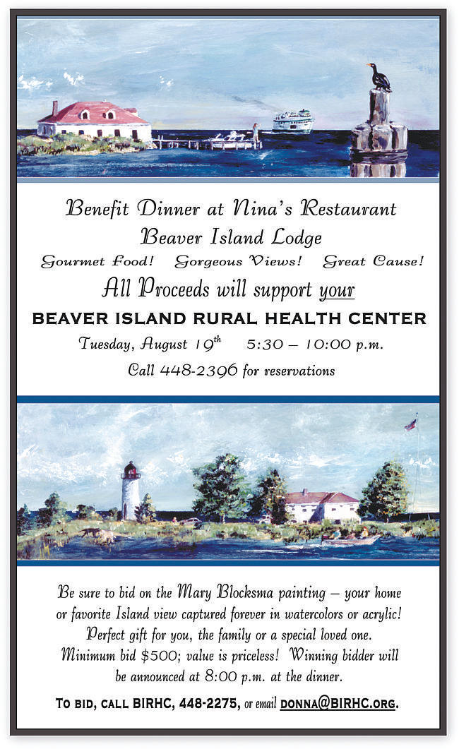 Beaver Island Rural Health Center Benefit Dinner and Mary Blocksma painting commission auction