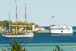 Barque Picton Castle in Beaver Island Harbor (Paradise Bay)