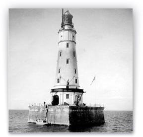 Waugoshance Point Lighthouse historical photograph in service