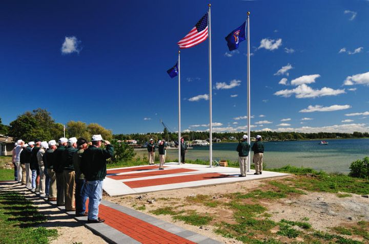 AmVets Flag Raising at the new Veterans Park