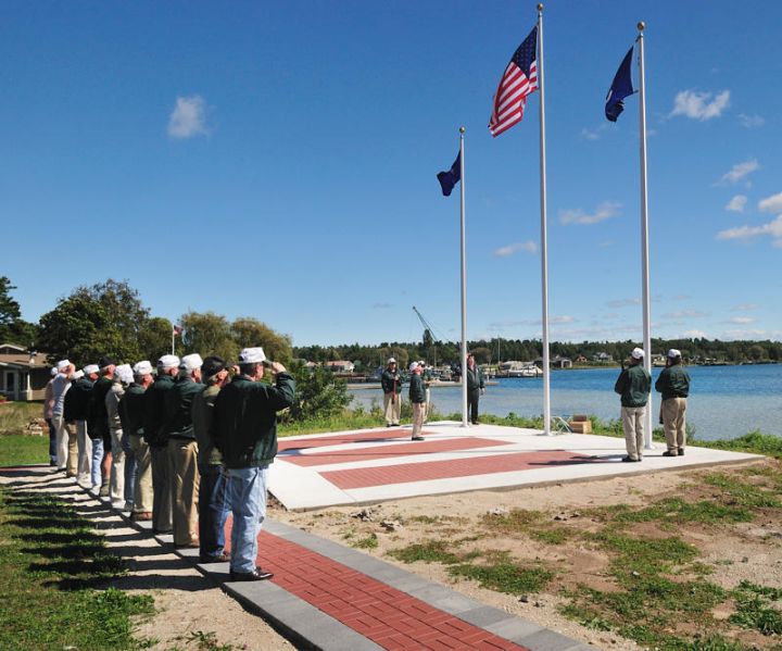 AmVets Flag Raising at the new Veterans Park