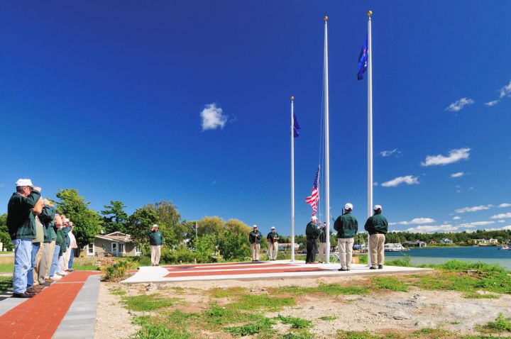 AmVets Flag Raising at the new Veterans Park