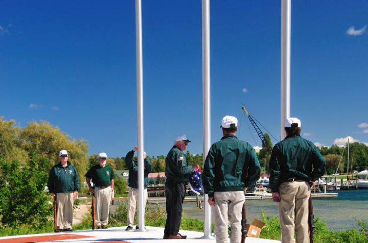 AmVets Flag Raising at the new Veterans Park