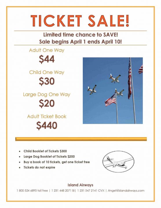 Island Airways Ticket Sale