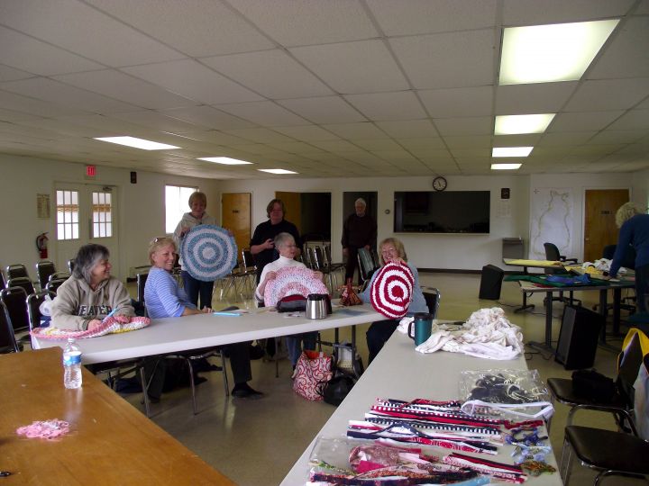 Ladies Showing their rugs